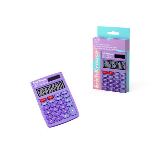 Picture of ERICHKRAUSE POCKET CALCULATOR PC-101 8-DIGIT PASTEL VIOLET